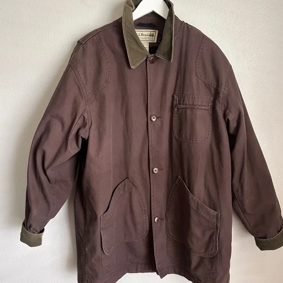 Vintage LL Bean Barn Coat Oversized Chore Jacket Detachable Wool Lined XL Tall - Picture 3 of 16